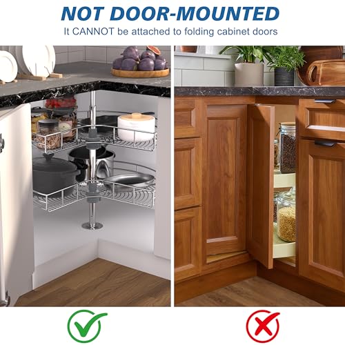 Kidney Shape 24" Corner Cabinet Lazy Susan