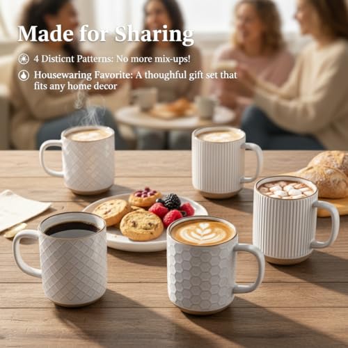 Coffee Mugs Set of 4 (4 Count)