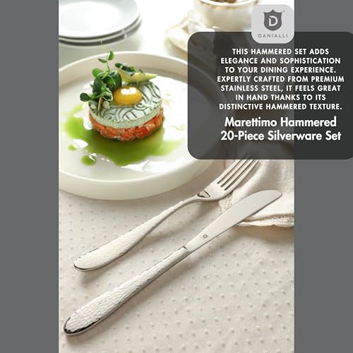 Hammered Silverware Set