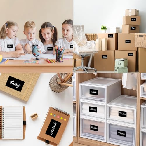 Black Removable Labels Stickers