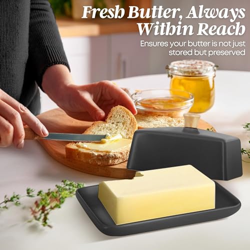 Extra Large Ceramic Butter Dish with Lid