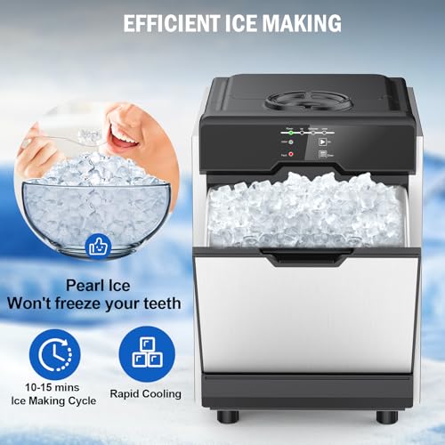 70 lbs Nugget Ice Maker Countertop Portable Dual Water Self