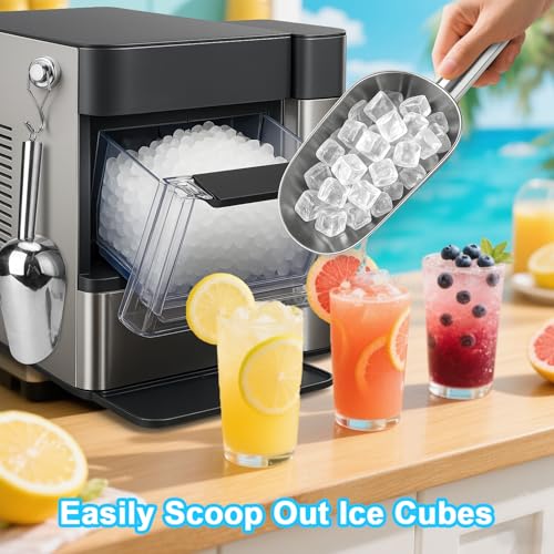 Stainless Steel Ice Scoop for Freezer with Magnetic Hook