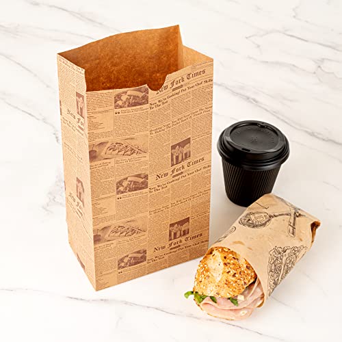 Bag Tek 6 Lb Disposable Lunch Bags 100 Sturdy Take Out Bags (100 Count)
