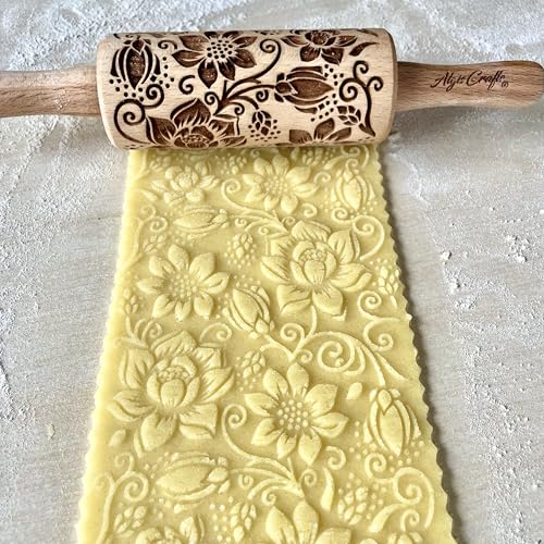 FLORET 3 Kid Rolling Pin Set with Lotus