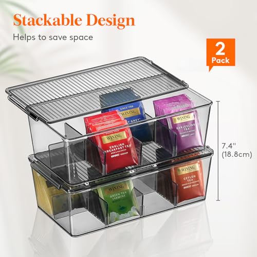2 Pack 16 Compartment Tea Organizer (2 Count)