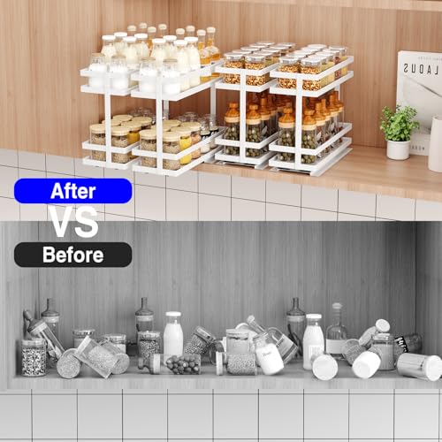 2 Pack Pull Out Spice Rack Organizer for Cabinet (2 pound(s))