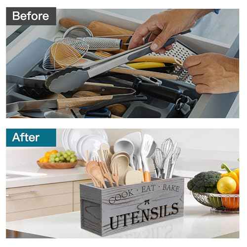 Extra Large Utensil Holder Countertop for Kitchen Counter
