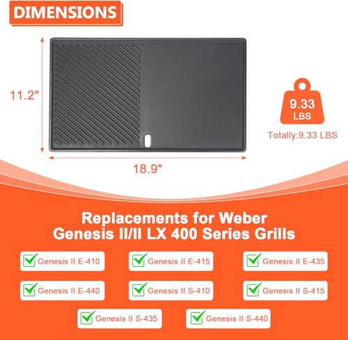 Reversible Griddle Replacement Parts