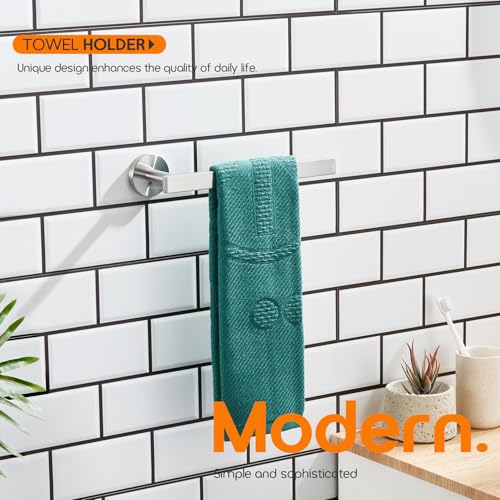 Bath Towel Rings Brushed Nickel Bathroom Towel Holder Modern Small Hand Towel Bar Wall Mount Stainless Steel AN3001BR