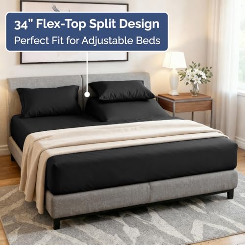 Flex Top Split Head King 4 Piece Sheet Set