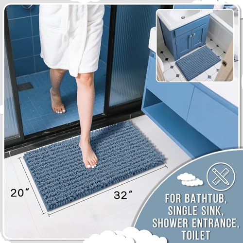 Bathroom Rugs Non Slip Washable 32x20 Inch