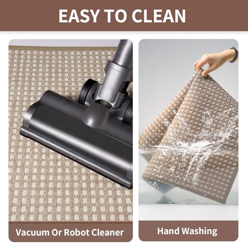 Kitchen Rugs Kitchen Mats for Floor Non Slip Washable Brown 17"x30" (5.78 Sq Ft)