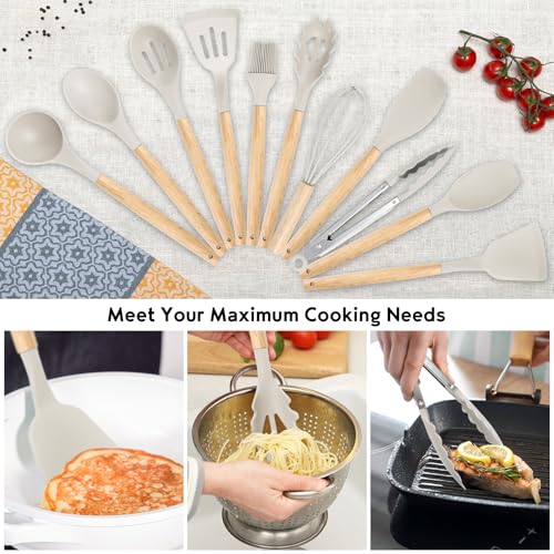 19PCS White Kitchen Cooking Utensils Set Kitchen Tools Set (19 Count)