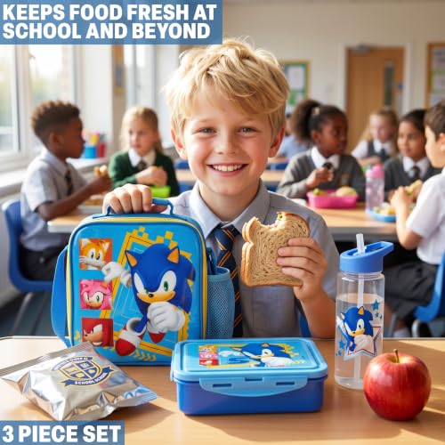 Sonic the Hedgehog Boys Lunch Box 3Pc Set (3 Count)