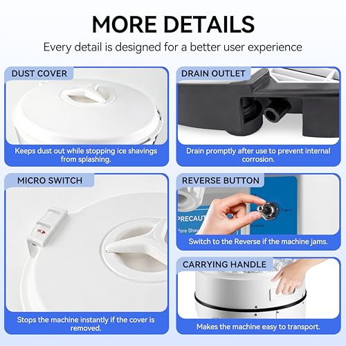 Commercial Ice Shaver Machine 400W