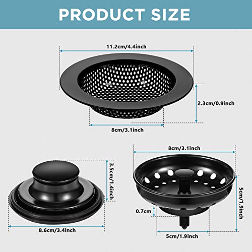 3 Pcs Sink Plug Stopper Disposal Drain Strainer (3 Count)