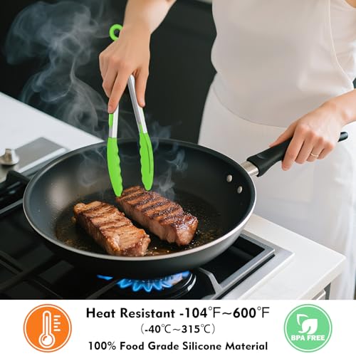 Silicone Serving Tongs for Cooking 9 (3 Count)