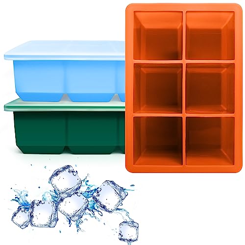 Silicone Ice Cube Trays 3 Pack (3 Count)