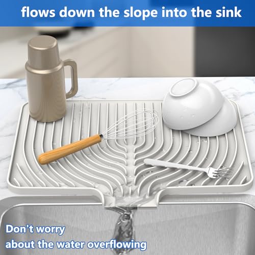 Dish drying mats for kitchen counter