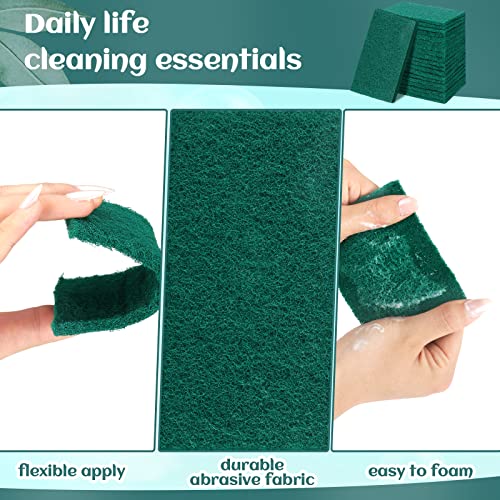 100 Pcs Heavy Duty Scouring Pads Bulk for Kitchen Dish