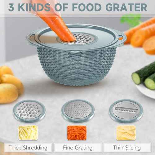 4 1 Strainer with Bowl & Spoons Set