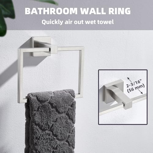 Square Towel Ring for Bathroom
