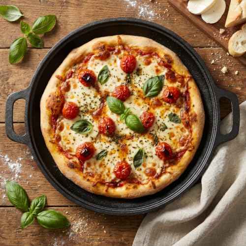 Cast Iron Pizza Pan with Dual Handles