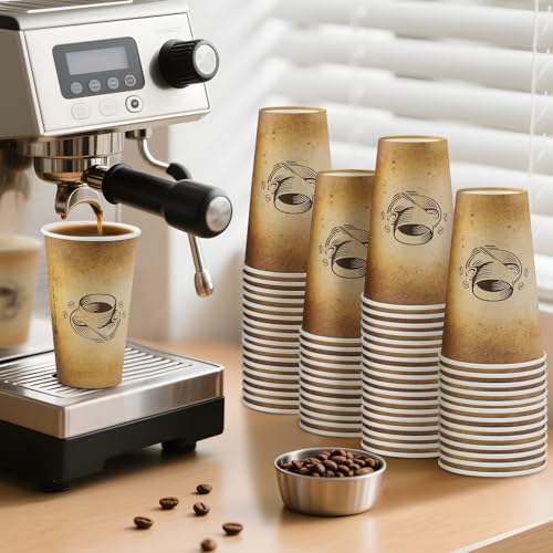 180 Pack 16 oz Coffee Cups Disposable Hot Paper Cups (180 Count)