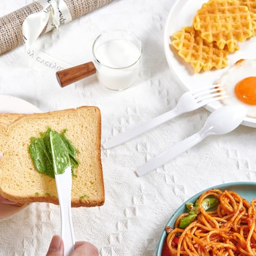 360 Count White Plastic Silverware Heavy Duty