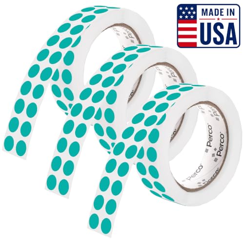 Teal Perforated Round Circle Dot Sticker 1 (3 Count)