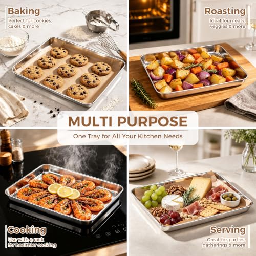 Stainless Steel Baking Sheet 4 Pack (4 Count)