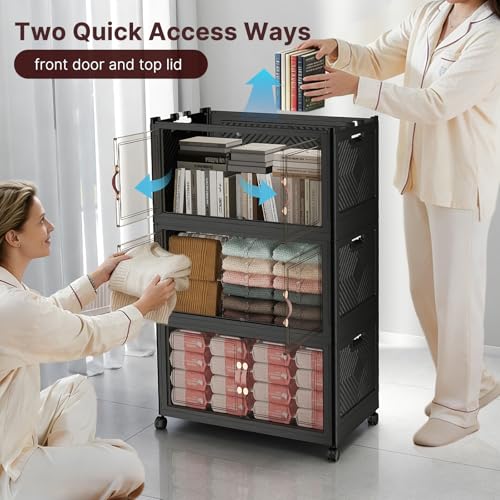 504QT Stackable Storage Bins with Lids (3 Count)
