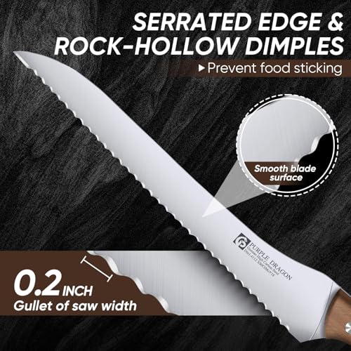 Bread Knife 9 Inch Serrated Knife