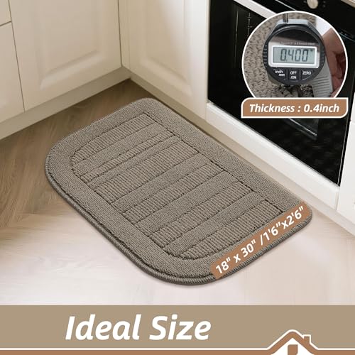 2 Pack 30x18 in Kitchen Rugs Non Slip Washable Sink Rug Set