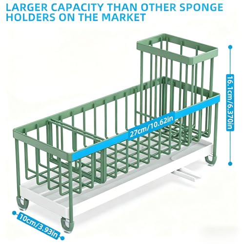 Extra Large Sponge Holder for Kitchen Sink Organizer Caddy