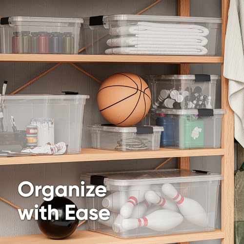 21 Quart Clear Plastic Storage Boxes with Lids (3 Count)