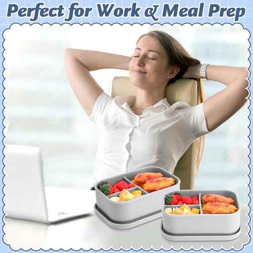 4 Pcs Silicone Bento Box (4 Count)