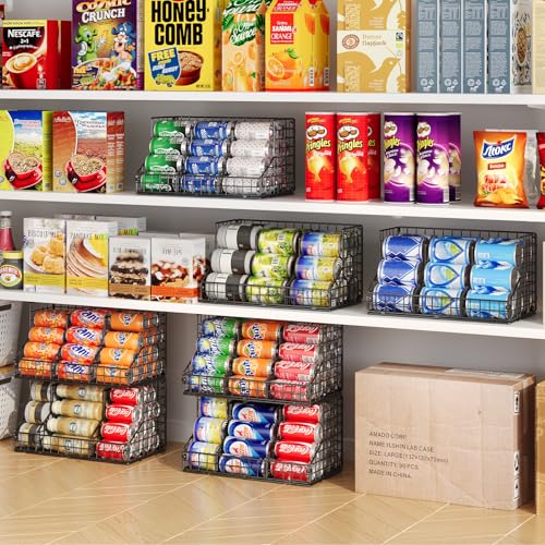 2 Pack Stackable Can Rack Organizer for Pantry Storage