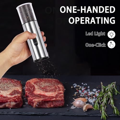 Electric Salt and Pepper Grinder Set