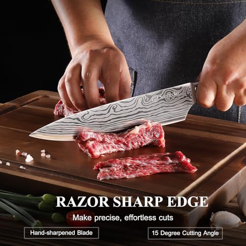 Kitchen Knife Set 3 Piece Chef Knife Set Professional High Carbon Stainless Steel (3 Count)