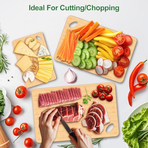 Wood Cutting Board Set of 3 (3 Count)