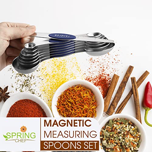 8 Magnetic Measuring Spoons Set for Baking & Cooking