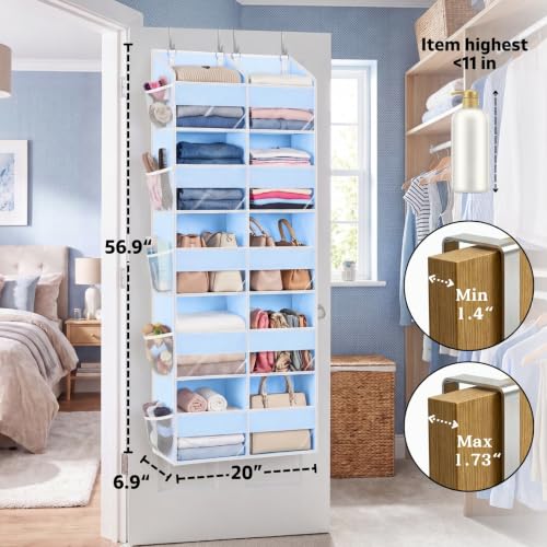 Blue Over the Door Organizer 5 Tiers