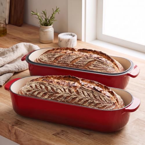 Enameled Cast Iron Loaf Pan with Lid