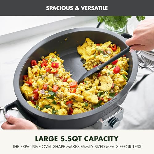 Elite 5.5QT Electric Oval Skillet