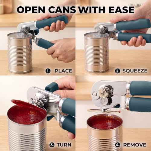 Stainless Steel Swing Open Manual Can Opener Comfortable Grip