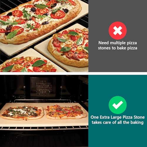 Extra Large Rectangular Pizza Stone 22" x 14"