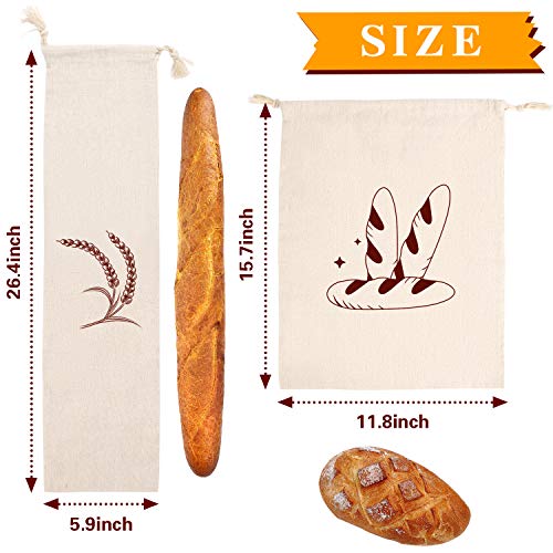 4 Packs Linen Bread Bags for Homemade Bread (4 Count)