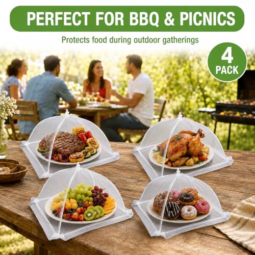 Food Cover 4 Pack Mesh Food Tent